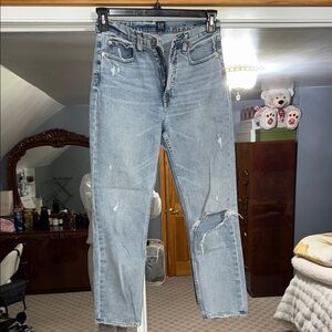 GAP Cigarette Ripped Denim Jeans Size 6/28R